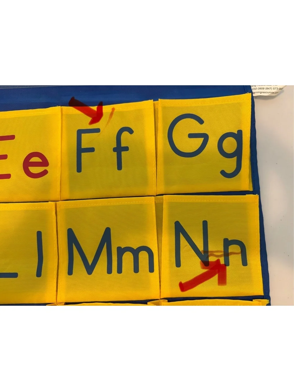 Alphabet center chart